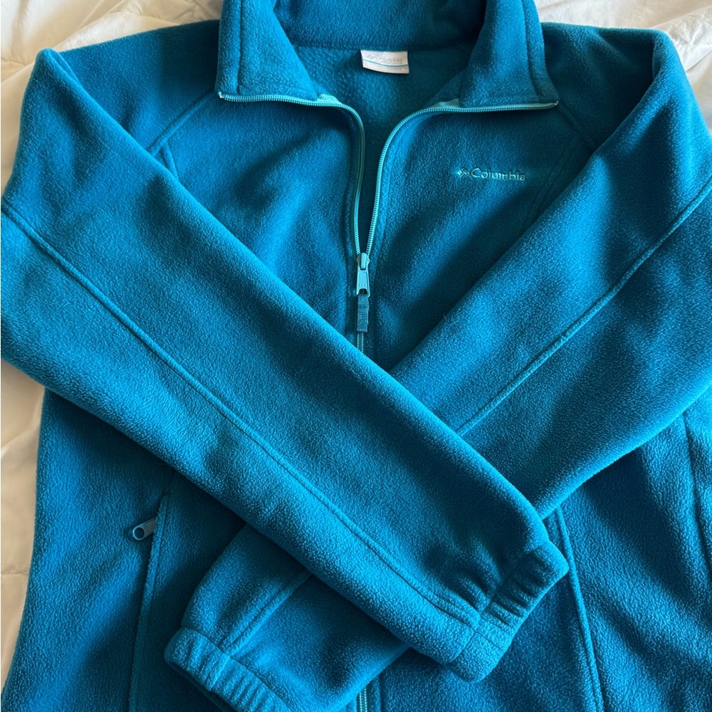 Large Columbia Teal Fleece Jacket